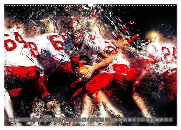 Produktbild: American Football - so cool (Wandkalender 2026 DIN A2 quer), CALVENDO Monatskalender