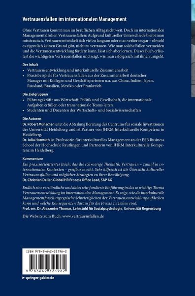 Produktbild: Vertrauensfallen im internationalen Management