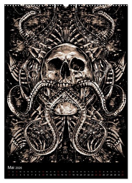 Produktbild: BLOODBOY/ HORROR ILLUSTRATION V1 (Wandkalender 2026 DIN A2 hoch), CALVENDO Monatskalender