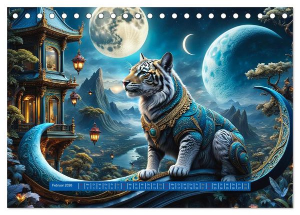 Produktbild: Verborgene Welten: Arkanum der mystischen Tierwesen (Tischkalender 2026 DIN A5 quer), CALVENDO Monatskalender