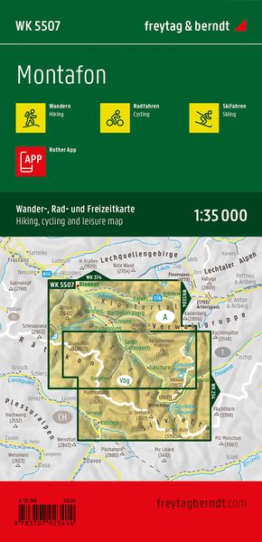 Produktbild: Freytag & berndt Wanderkarte WK 5507 Montafon 1:35.000