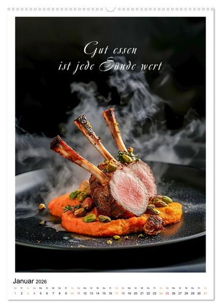 Produktbild: Coole Spr&uuml;che f&uuml;r Gourmets (Wandkalender 2026 DIN A2 hoch), CALVENDO Monatskalender