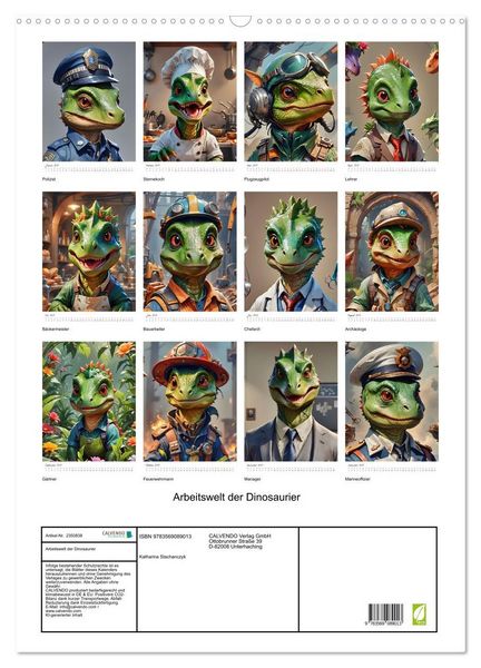 Produktbild: Arbeitswelt der Dinosaurier (Wandkalender 2027 DIN A2 hoch), CALVENDO Monatskalender