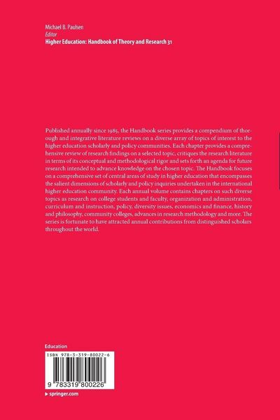 Produktbild: Higher Education: Handbook of Theory and Research