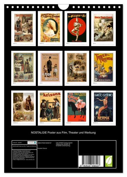 Produktbild: NOSTALGIE Poster aus Film, Theater und Werbung (Wandkalender 2026 DIN A4 hoch), CALVENDO Monatskalender