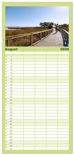 Produktbild: Familienplaner 2026 - Delaware. Kleine Perle an der Ostk&uuml;ste der USA mit 5 Spalten (Wandkalender, 21 x 45 cm) CALVENDO