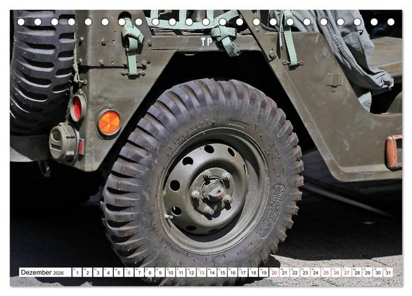 Produktbild: Willys Jeep im Detail vom Frankfurter Taxifahrer Petrus Bodenstaff (Tischkalender 2026 DIN A5 quer), CALVENDO Monatskalender