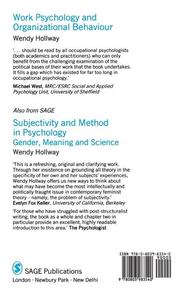 Produktbild: Work Psychology and Organizational Behaviour