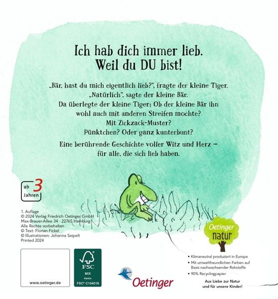 Produktbild: Nach einer Figurenwelt von Janosch. Warum ich dich so lieb habe