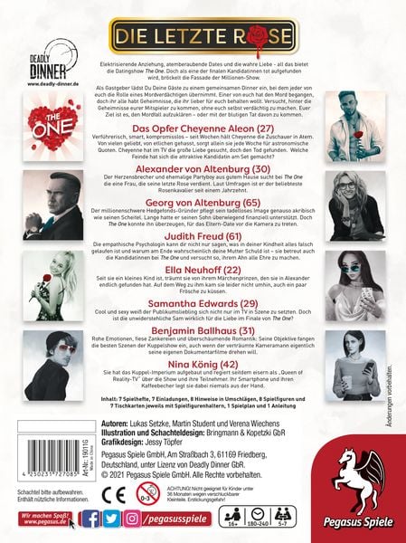 Produktbild: Deadly Dinner - Die letzte Rose