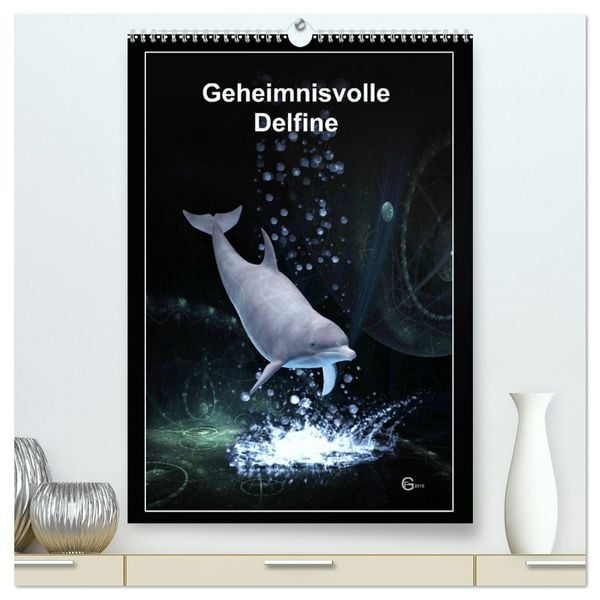 Produktbild: Geheimnisvolle Delfine (hochwertiger Premium Wandkalender 2026 DIN A2 hoch), Kunstdruck in Hochglanz