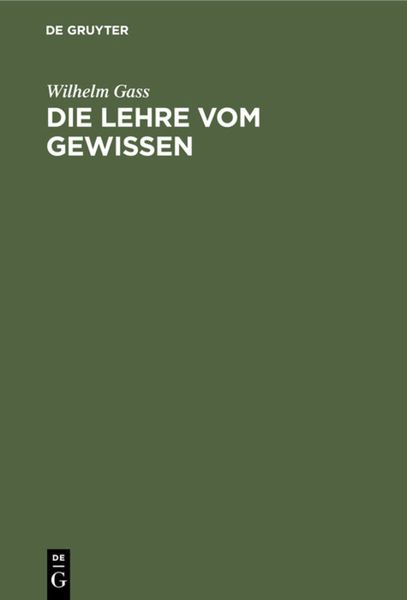 Produktbild: Die Lehre vom Gewissen