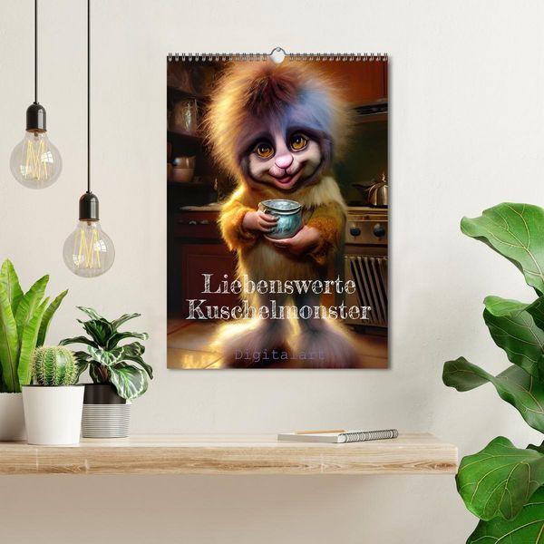 Produktbild: Liebenswerte Kuschelmonster - Digitalart (Wandkalender 2026 DIN A3 hoch), CALVENDO Monatskalender