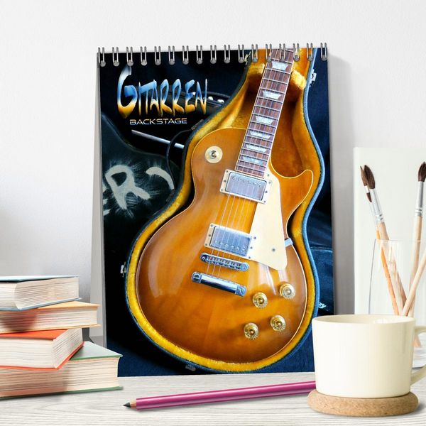 Produktbild: Gitarren backstage (Tischkalender 2026 DIN A5 hoch), CALVENDO Monatskalender