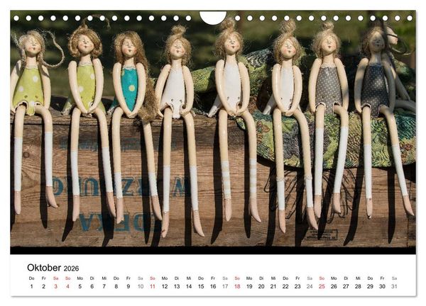 Produktbild: Tausendsch&ouml;n - handgeferigte Tonwesen (Wandkalender 2026 DIN A4 quer), CALVENDO Monatskalender