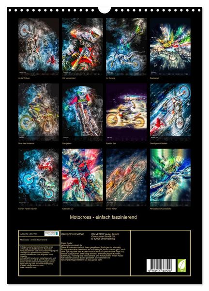Produktbild: Motocross - einfach faszinierend (Wandkalender 2026 DIN A3 hoch), CALVENDO Monatskalender