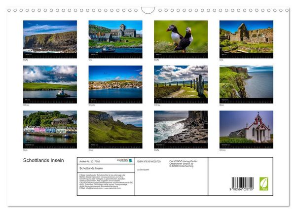 Produktbild: Schottlands Inseln (Wandkalender 2026 DIN A3 quer), CALVENDO Monatskalender