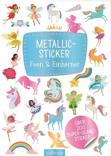 Metallic-Sticker – Feen & Einhörner