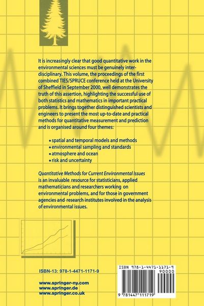 Produktbild: Quantitative Methods for Current Environmental Issues