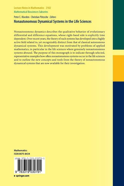 Produktbild: Nonautonomous Dynamical Systems in the Life Sciences