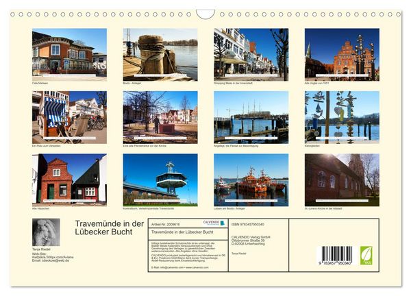 Produktbild: Travem&uuml;nde in der L&uuml;becker Bucht (Wandkalender 2026 DIN A3 quer), CALVENDO Monatskalender