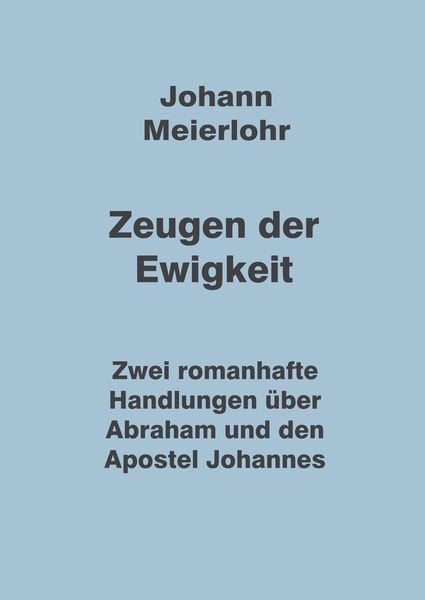 Zeugen der Ewigkeit, Taschenbuch von Johann Meierlohr, Tredition, 9783347954076