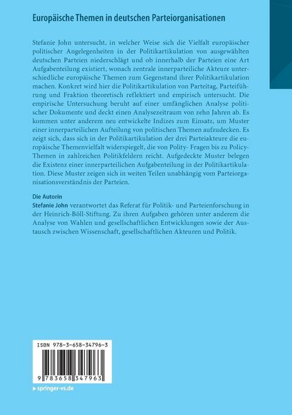Produktbild: Europ&auml;ische Themen in deutschen Parteiorganisationen