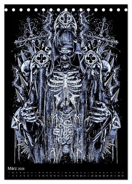 Produktbild: BLOODBOY/FEAR ILLUSTRATION (Tischkalender 2026 DIN A5 hoch), CALVENDO Monatskalender
