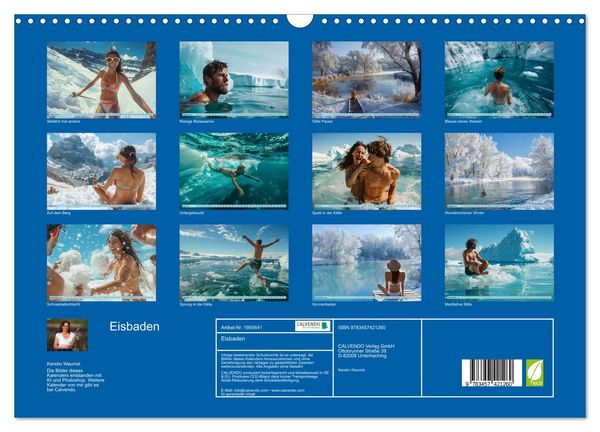 Produktbild: Eisbaden (Wandkalender 2026 DIN A3 quer), CALVENDO Monatskalender
