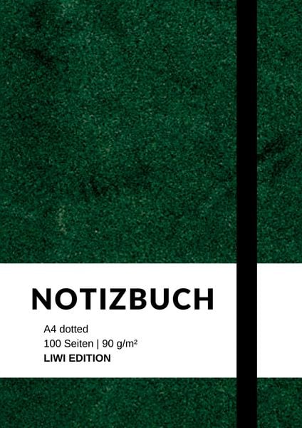 Produktbild: Notizbuch A4 dotted - 100 Seiten Soft Cover - gr&uuml;n - Papier