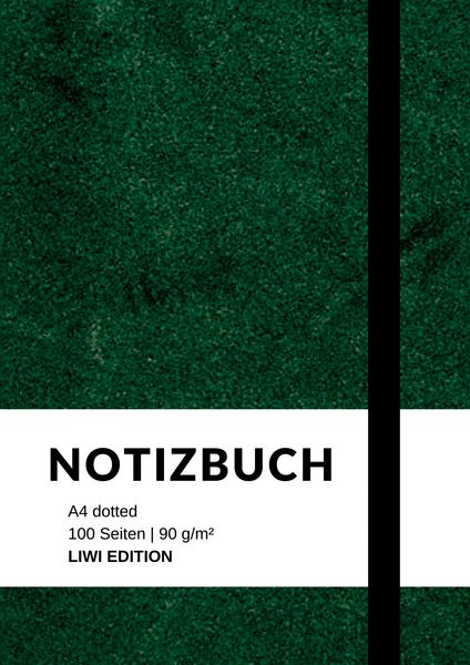 Produktbild: Notizbuch A4 dotted - 100 Seiten Soft Cover - gr&uuml;n