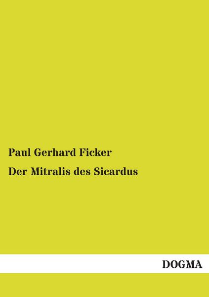 Produktbild: Der Mitralis des Sicardus