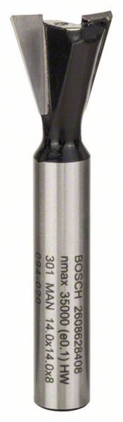 Produktbild: Bosch Accessories 2608628408 Zinkenfr&auml;ser Hartmetall L&auml;nge 55 mm Produktabmessung, &Oslash; 14 mm Schaftdurchmesser 8 mm