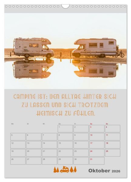 Produktbild: Caravaning - Camping auf vier R&auml;dern (Wandkalender 2026 DIN A3 hoch), CALVENDO Monatskalender
