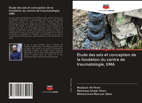 Produktbild: &Eacute;tude des sols et conception de la fondation du centre de traumatologie, UMA