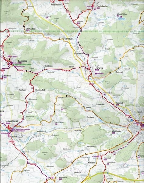 Produktbild: Radwanderkarte Romantisches Franken