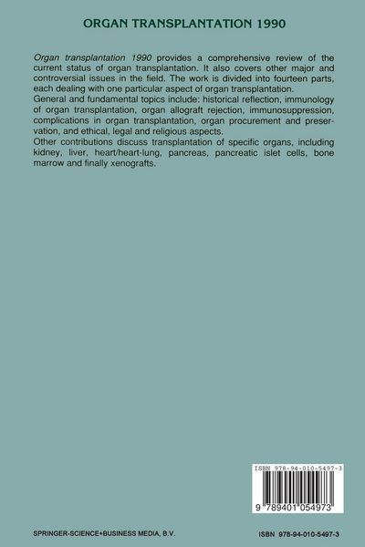 Produktbild: Organ Transplantation 1990