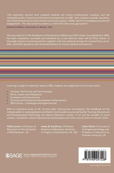 Produktbild: The SAGE Handbook of Emotional and Behavioral Difficulties (Second Edition)