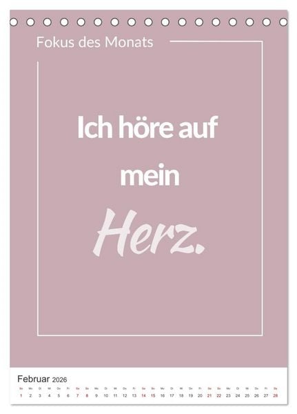Produktbild: Achtsamkeitskalender: Mehr Achtsamkeit im Alltag mit dem Fokus des Monats (Tischkalender 2026 DIN A5 hoch), CALVENDO Monatskalender