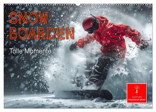 Snowboarden - tolle Momente (Wandkalender 2026 DIN A2 quer), CALVENDO Monatskalender
