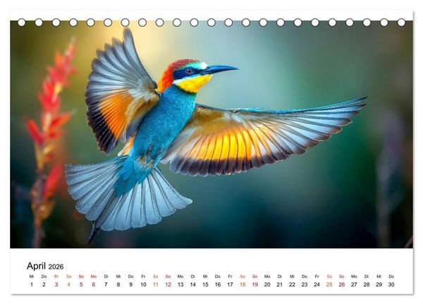 Produktbild: Bienenfresser - im Flug der Farben (Tischkalender 2026 DIN A5 quer), CALVENDO Monatskalender