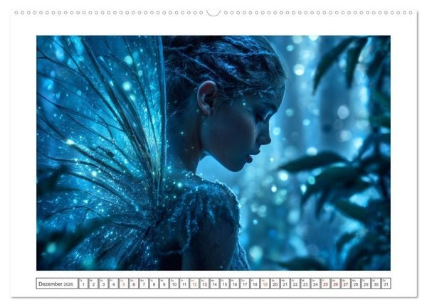 Produktbild: Elfen, Zauber, Drachen (hochwertiger Premium Wandkalender 2026 DIN A2 quer), Kunstdruck in Hochglanz