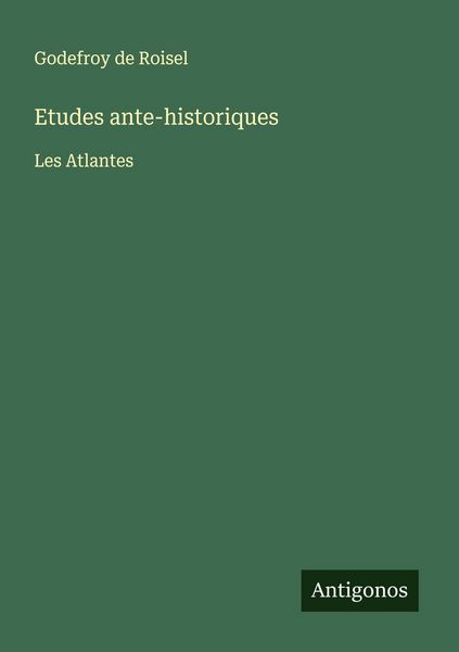 Produktbild: Etudes ante-historiques