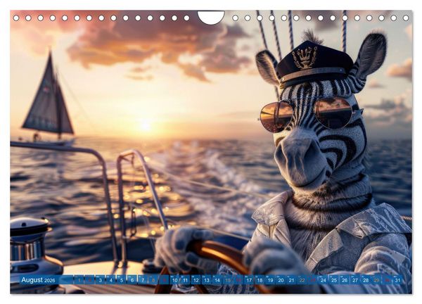 Produktbild: Der tierisch Skipper-Kalender (Wandkalender 2026 DIN A4 quer), CALVENDO Monatskalender