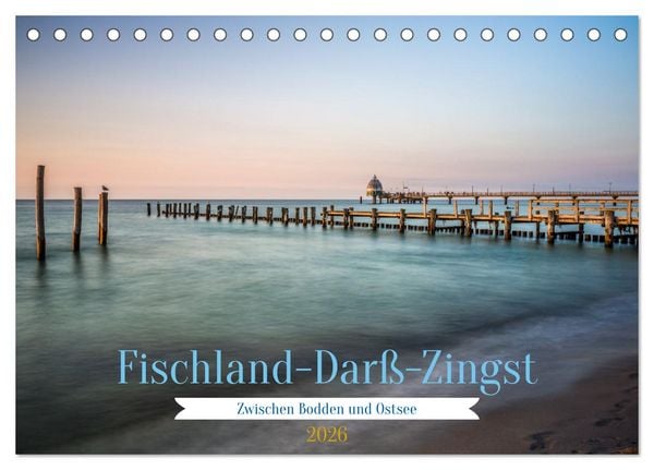 Produktbild: Fischland-Dar&szlig;-Zingst - Zwischen Bodden und Ostsee (Tischkalender 2026 DIN A5 quer), CALVENDO Monatskalender