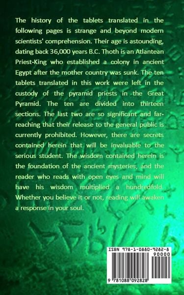 Produktbild: THE EMERALD TABLETS OF THOTH THE ATLANTEAN