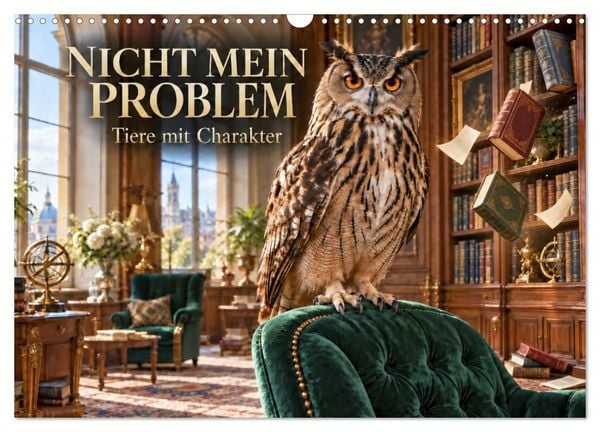 Produktbild: NICHT MEIN PROBLEM - Tiere mit Charakter (Wandkalender 2027 DIN A3 quer), CALVENDO Monatskalender