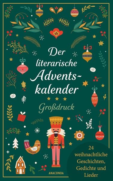 Produktbild: Der literarische Adventskalender. Gro&szlig;druck. 24 weihnachtliche Geschichten, Gedichte und Lieder