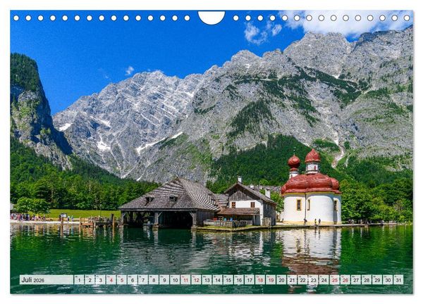 Produktbild: Bayerische Seenlandschaften - Natur im Einklang mit Freizeit und Kultur (Wandkalender 2026 DIN A4 quer), CALVENDO Monatskalender