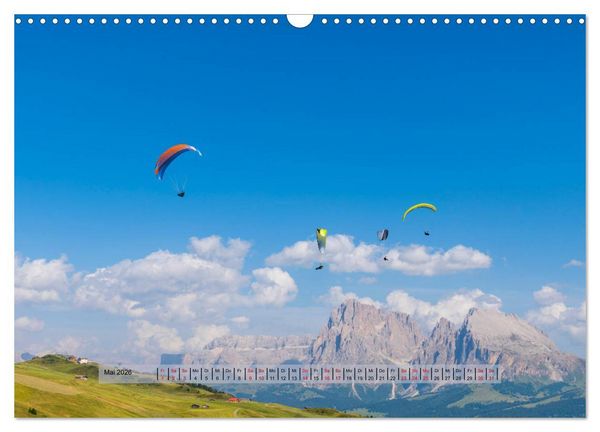 Produktbild: Paragliding - lautloses Schweben (Wandkalender 2026 DIN A3 quer), CALVENDO Monatskalender